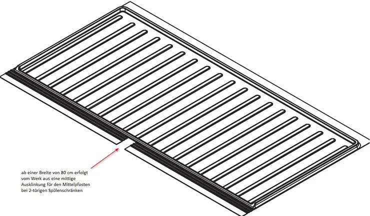 Wasserschutzmatte für Spülenunterschränke 600 mm Runner’s Kitchen Wasserschutzmatte für Spülenunterschränke 600 mm 1