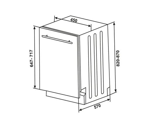 LAURUS Vollintegrierter Geschirrspüler LSV45-3, 3 Programme LSV453 Runner’s Kitchen LAURUS Vollintegrierter Geschirrspüler LSV45-3, 3 Programme LSV453 2
