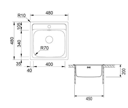 RODI: Einbauspüle New Manaus, Edelstahl  Edelstahl 87207 Runner’s Kitchen RODI: Einbauspüle New Manaus, Edelstahl  Edelstahl 87207 1