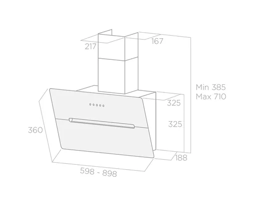 ELICA Wandhaube WISE90BK, 900 mm breit, schwarz WISE90BK Runner’s Kitchen ELICA Wandhaube WISE90BK, 900 mm breit, schwarz WISE90BK 1