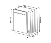 Runner’s Kitchen LAURUS Vollintegrierter Geschirrspüler LSV45-3, 3 Programme LSV453 2