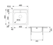 Runner’s Kitchen RODI: Einbauspüle New Manaus, Edelstahl  Edelstahl 87207 1