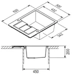 Runner’s Kitchen FRANKE: Einbauspüle Sirius S2D 611-62, aus Tectonite  Carbon 87502 1