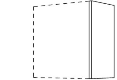 Abschluss- / Zwischenwange für Wandschränke, Höhe 1 WW16-1